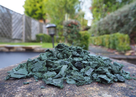 Green Rubber Mulch Chippings 8 - 20mm - Safer Surfacing