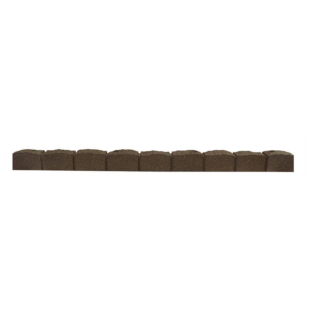Brown Garden Border in Roman Stone (pack of 4 SAVE £5) - Safer Surfacing